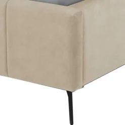 Pharao24 Velours Polsterbett Beige Sonna><noscript><img width=