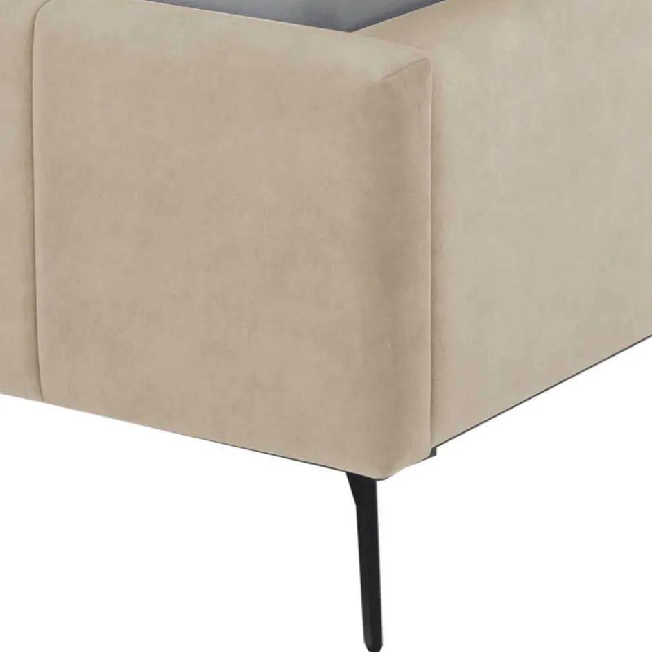 Pharao24 Velours Polsterbett Beige Sonna> Doppelbetten|Funktionsbetten