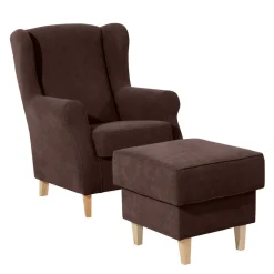 Pharao24 Velours Polstersessel Julian> Ohrensessel