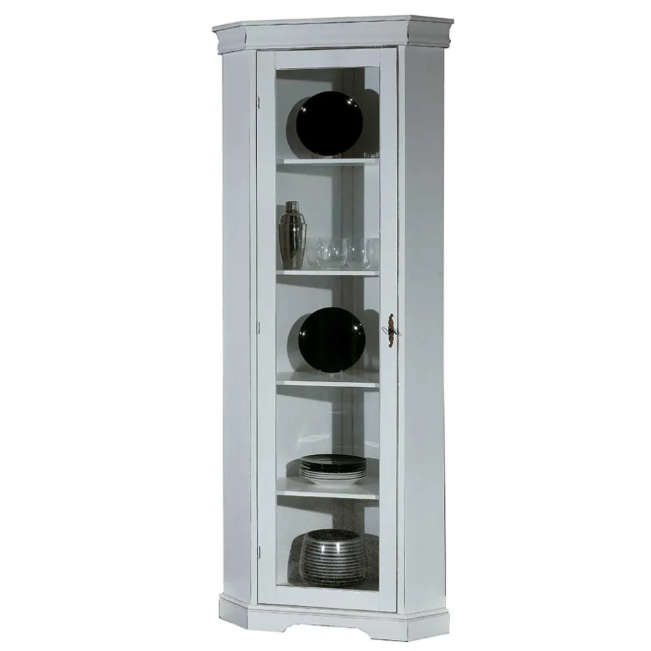 Stauraumvitrinen*Pharao24 Vintage Eckvitrinenschrank Giralva