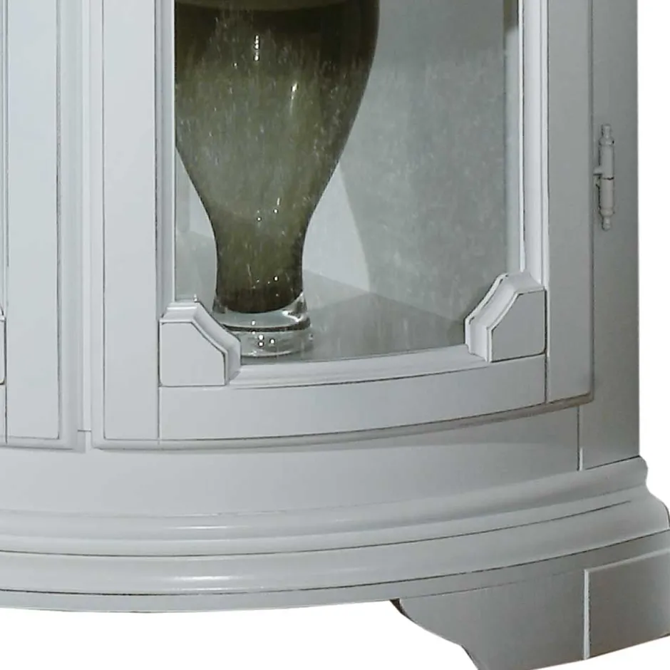 Wohnzimmerschrank|Stauraumvitrinen*Pharao24 Vintage Stil Eckvitrine Giralva