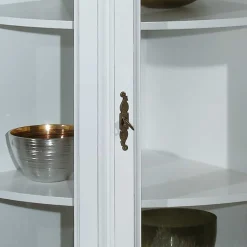 Wohnzimmerschrank|Stauraumvitrinen*Pharao24 Vintage Stil Eckvitrine Giralva