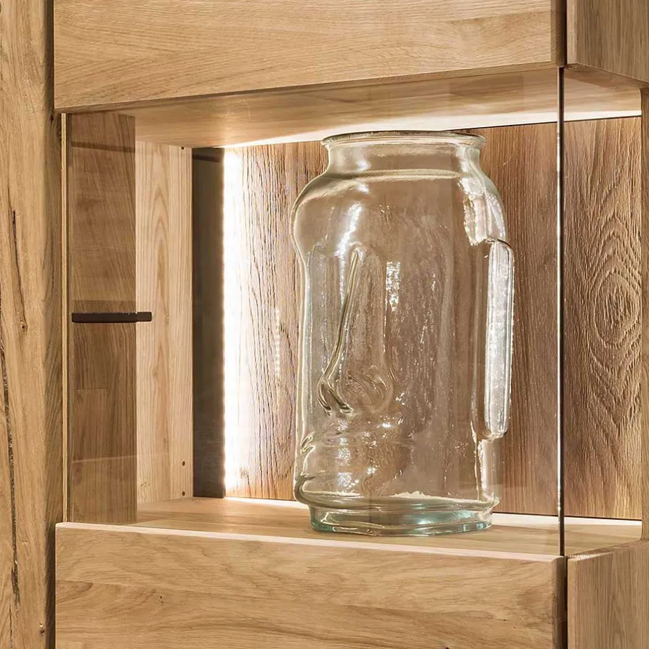 Wohnzimmerschrank|Massivholz Schränke*Pharao24 Vitrine Kaladria