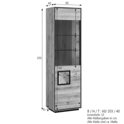 Vitrinenschrank|Stauraumvitrinen*Pharao24 Vitrine Macereta