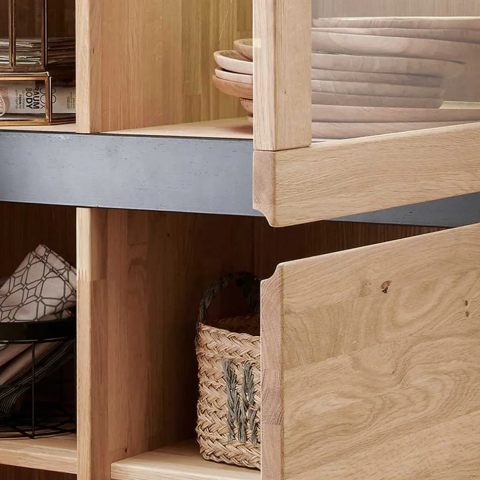 Massivholzmöbel|Wohnzimmerkommoden*Pharao24 Vitrine Shailina