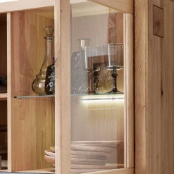 Massivholzmöbel|Wohnzimmerkommoden*Pharao24 Vitrine Shailina