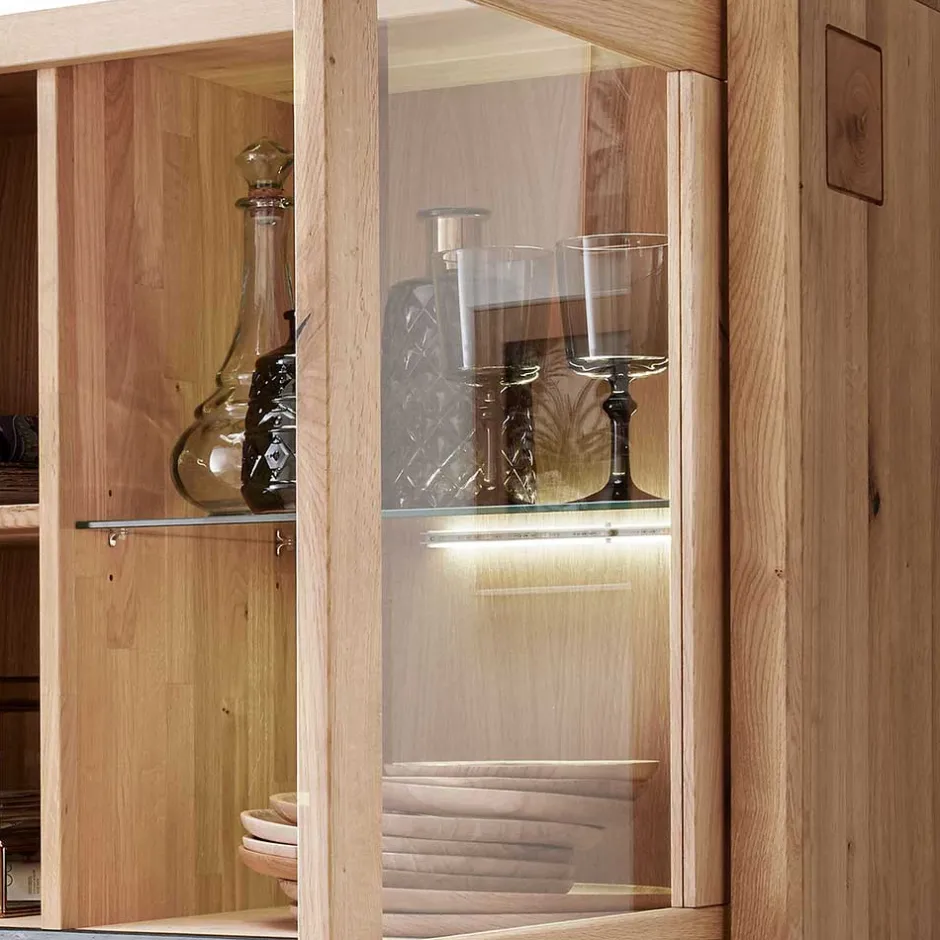 Massivholzmöbel|Wohnzimmerkommoden*Pharao24 Vitrine Shailina