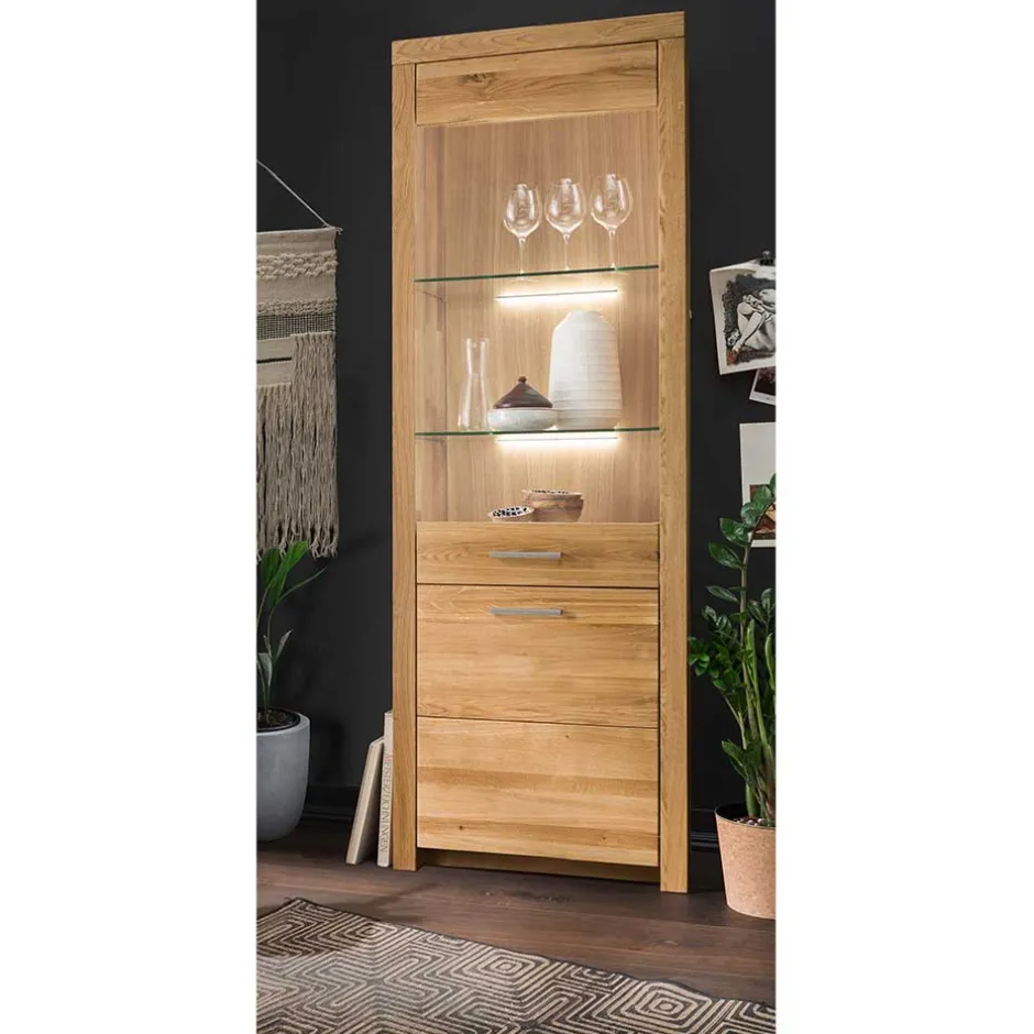 Massivholzmöbel|Wohnzimmerschrank*Pharao24 Vitrinenschrank Divrina