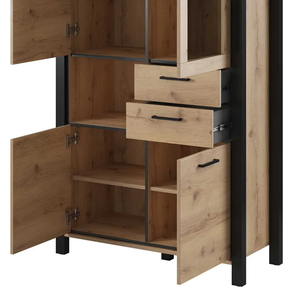 Wohnzimmerschrank|Vitrinenschrank*Pharao24 Vitrinenschrank Foxxy