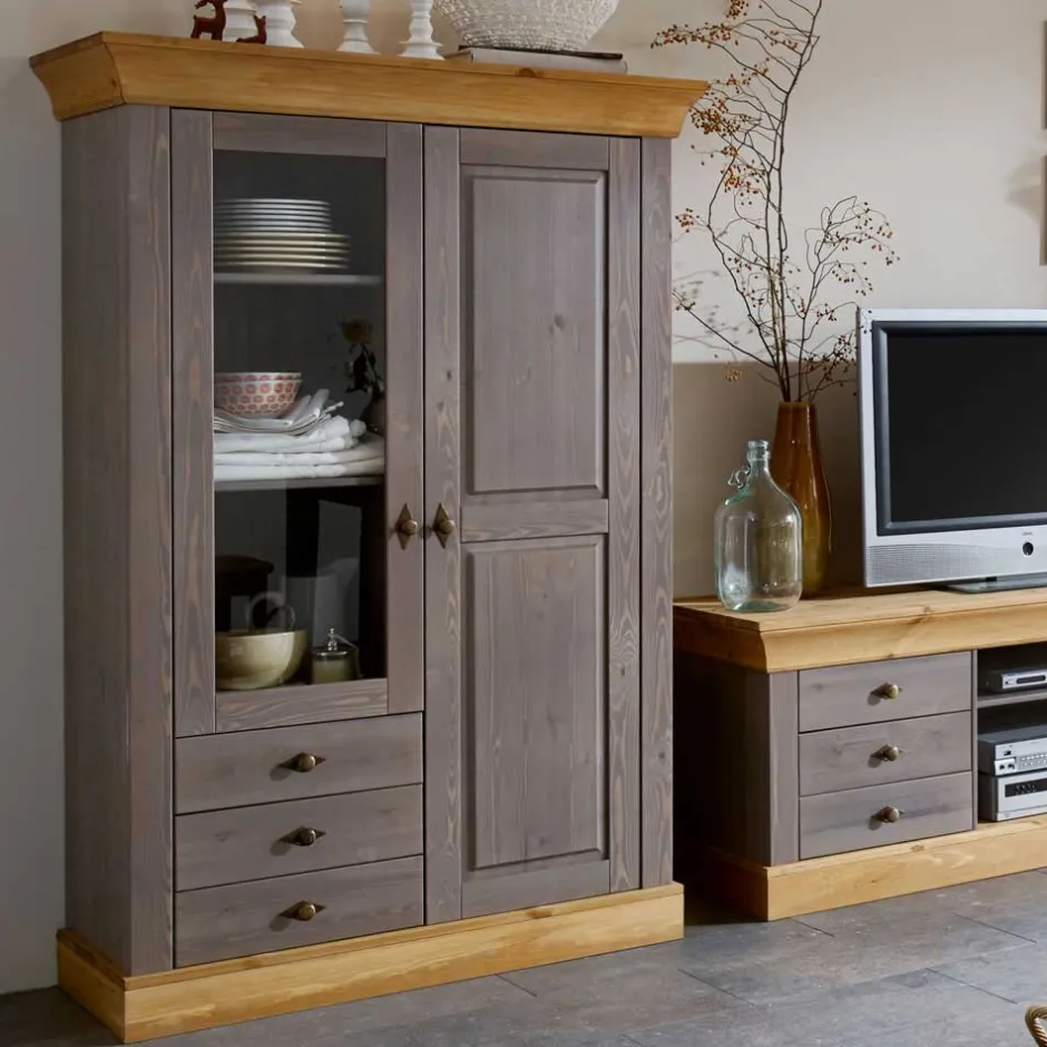 Pharao24 Vitrinenschrank Mangali> Vitrinenschrank|Wohnzimmervitrinen