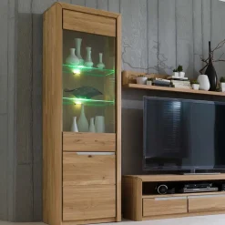 Wohnzimmervitrinen|Massivholz Schränke*Pharao24 Vitrinenschrank Vlarenzo