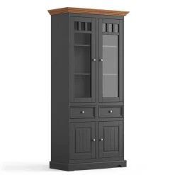 Pharao24 Vitrinenschrank Zuverno> Wohnzimmerschrank|Massivholz Schränke