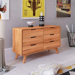 Schlafzimmerkommoden|Schubkastenkommoden*Pharao24 Vollholzkommode Stenov