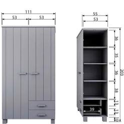 Pharao24 Vollholzschrank Vapano><noscript><img width=