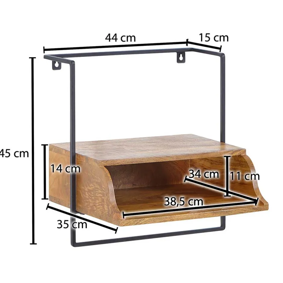Pharao24 Wand Nachtkonsole Casaja> Nachtkommoden|Nachttisch