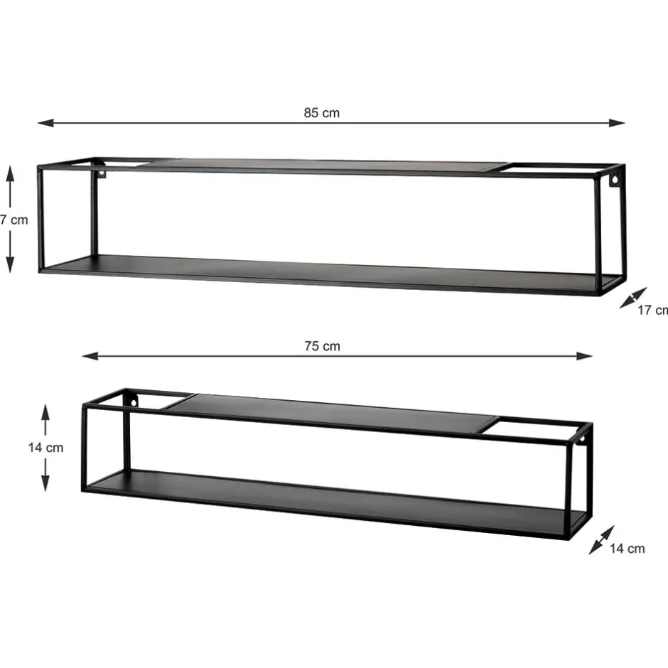 Pharao24 Wand Regal Set Velizia> Wohnzimmerregale|Wandregale