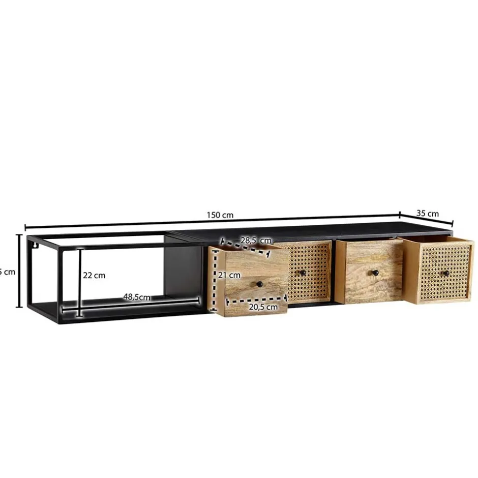 Pharao24 Wand TV Board Camilla> Fernsehtische|Lowboards