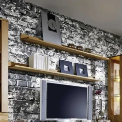 Pharao24 Wandboard Emrada> Wohnzimmerregale|Massivholzregale