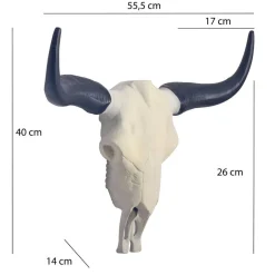 Wandbilder*Pharao24 Wanddeko Stierkopf Len