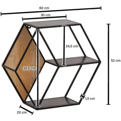 Hängeregale|Massivholzregale*Pharao24 Wandregal Lasmus