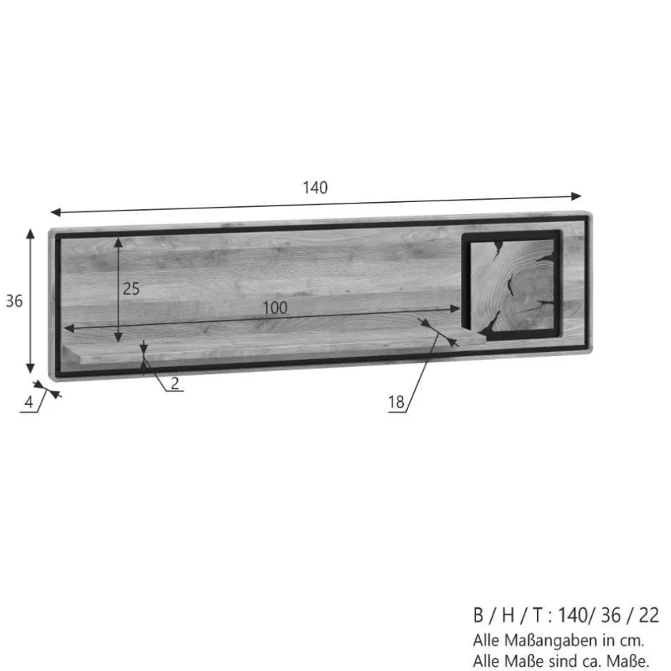 Pharao24 Wandregal Macereta> Hängeregale|Massivholzregale