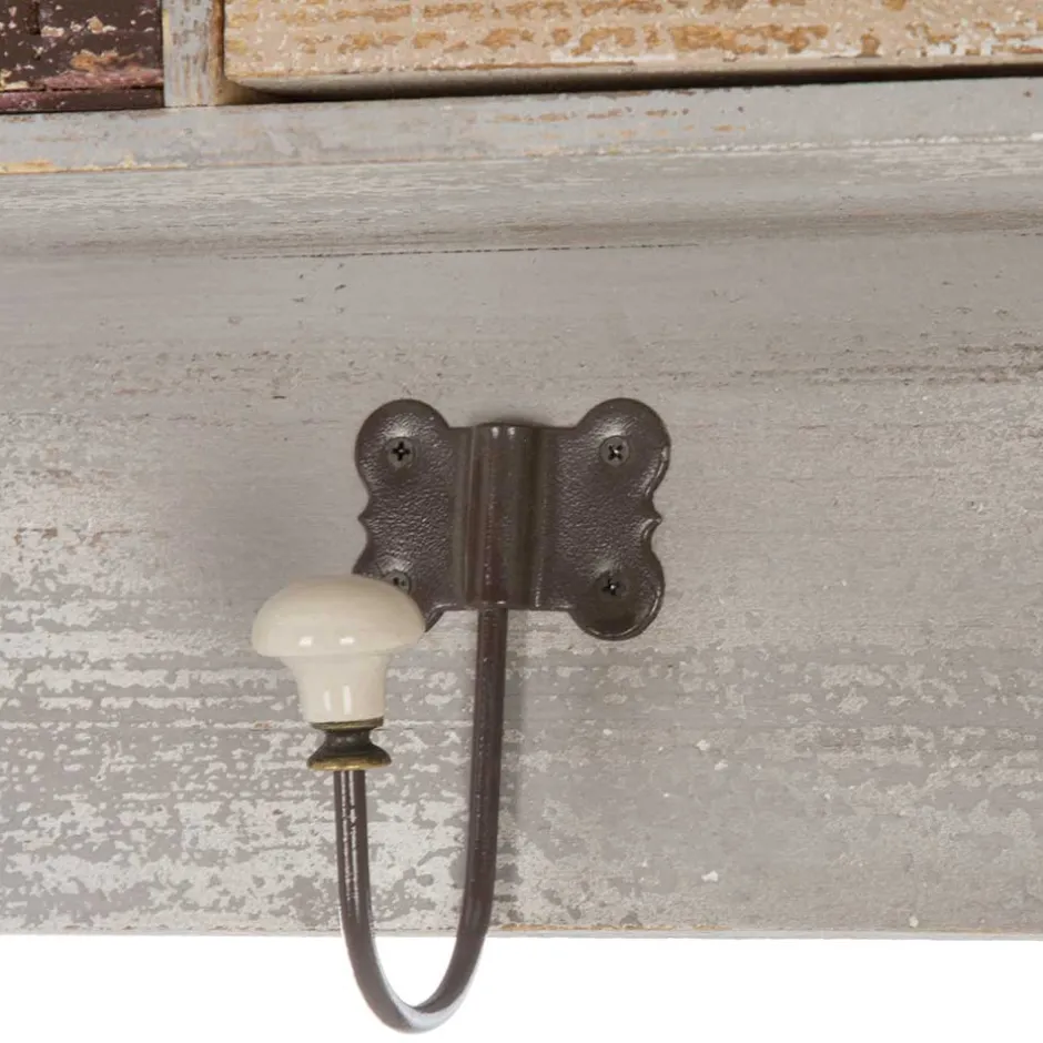 Pharao24 Wandregal mit Haken Oglio> Wohnzimmerregale|Hängeregale