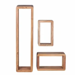 Wohnzimmerregale|Massivholzregale*Pharao24 Wandregal Set Levrana