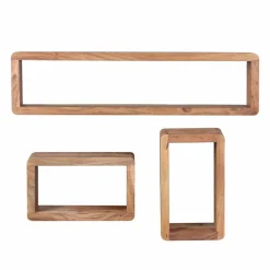 Wohnzimmerregale|Massivholzregale*Pharao24 Wandregal Set Levrana