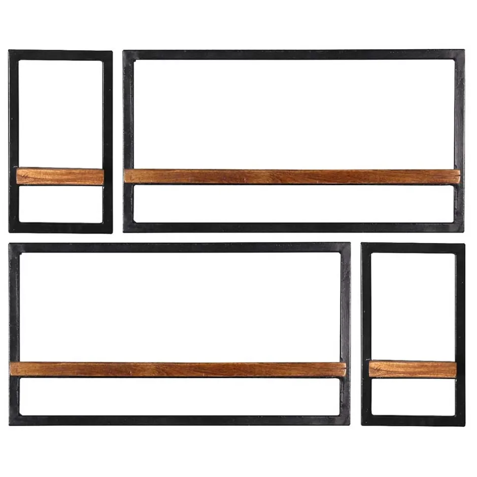 Hängeregale*Pharao24 Wandregal Set rustikal India