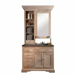 Waschbeckenunterschränke*Pharao24 Waschbeckenschrank mit Spiegel Flakes