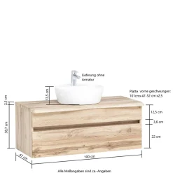 Waschbeckenunterschränke|Bad Unterschränke*Pharao24 Waschbeckenschrank Pegruan