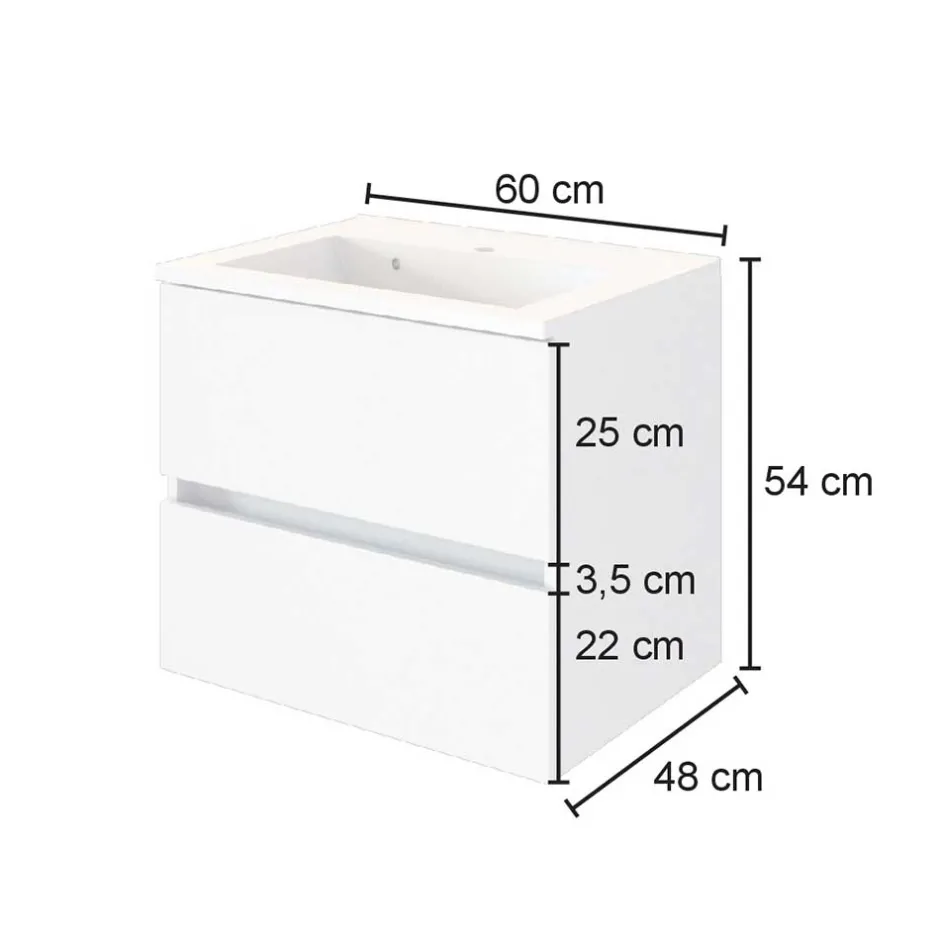 Waschbeckenunterschränke|Badezimmerschränke*Pharao24 Waschbeckenschrank Vimmos