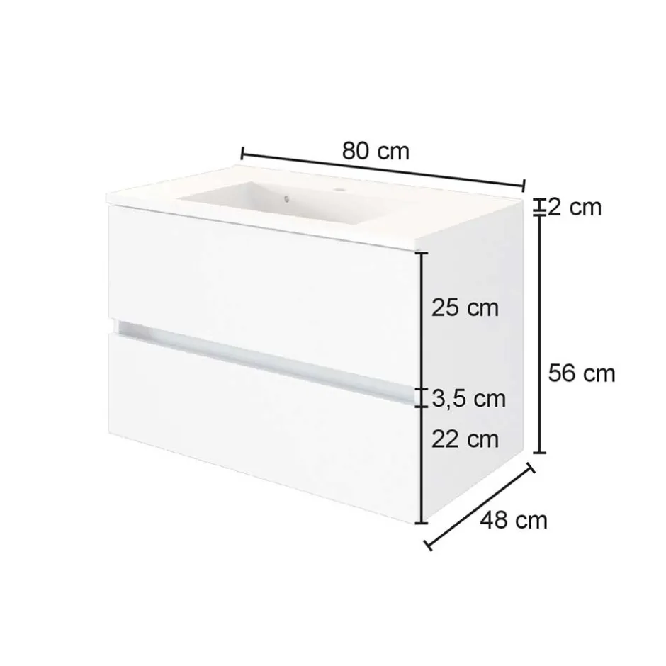 Waschbeckenunterschränke|Badezimmerschränke*Pharao24 Waschbeckenschrank Vimmos