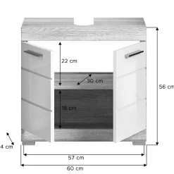 Waschbeckenunterschränke|Bad Unterschränke*Pharao24 Waschbeckenunterschrank Kwesina