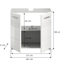 Waschbeckenunterschränke|Bad Unterschränke*Pharao24 Waschbeckenunterschrank Ladidas
