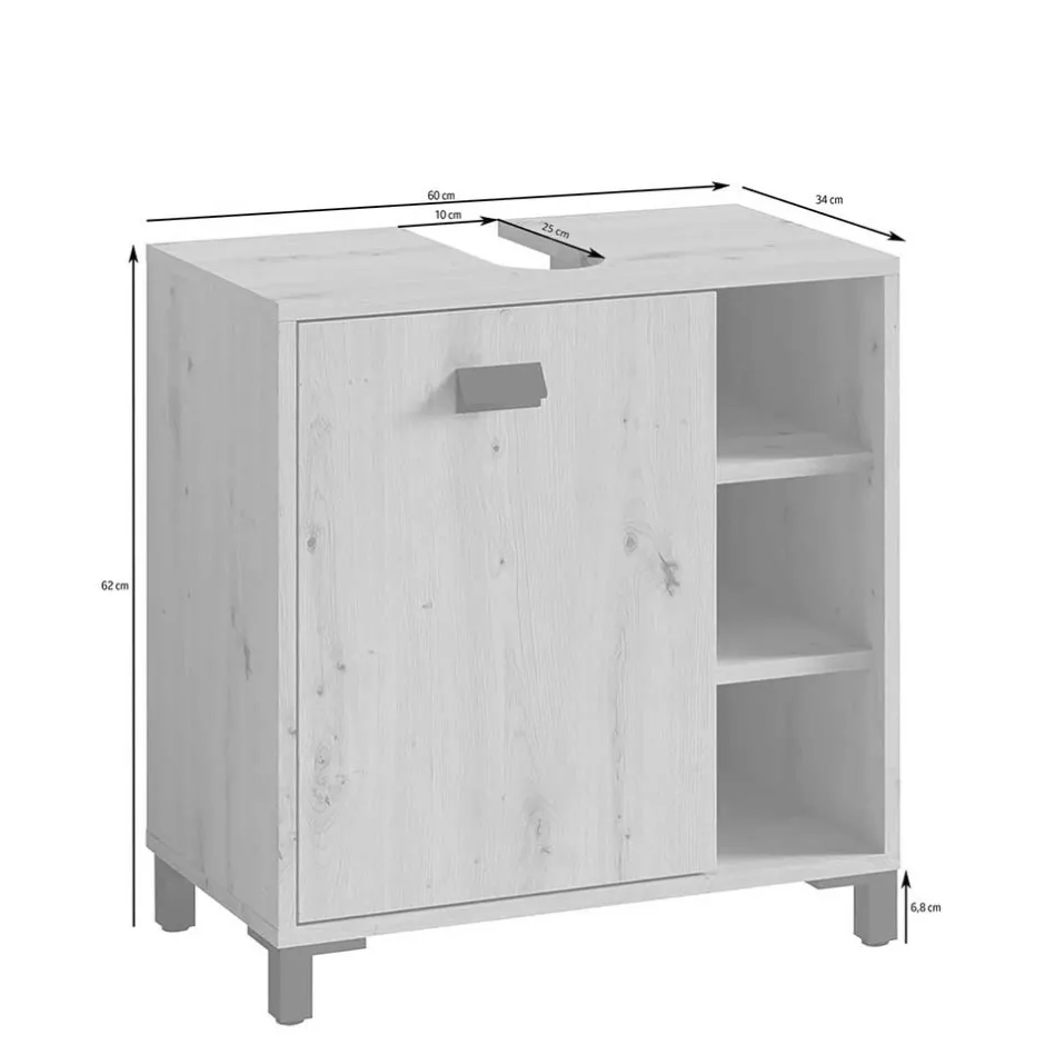 Pharao24 Waschbeckenunterschrank Peetja> Bad Unterschränke|Badezimmerschränke