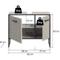Pharao24 Waschbeckenunterschrank Please><noscript><img width=