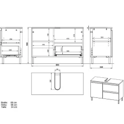 Waschbeckenunterschränke|Bad Unterschränke*Pharao24 Waschbeckenunterschrank Pencras
