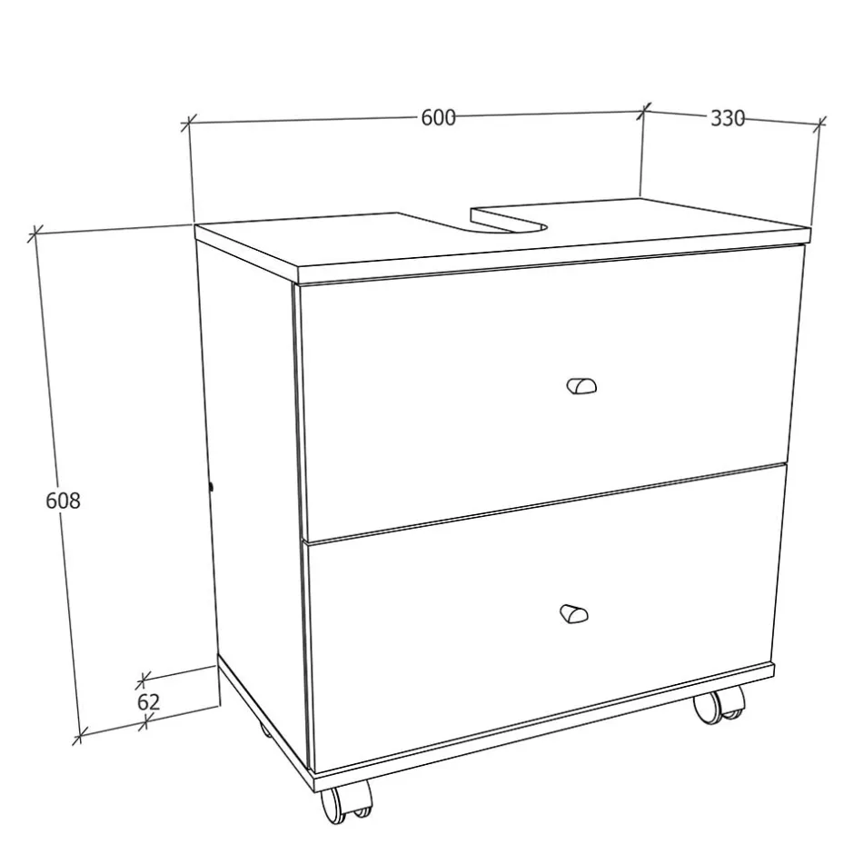 Pharao24 Waschbeckenunterschrank Roselina> Waschbeckenunterschränke|Bad Unterschränke
