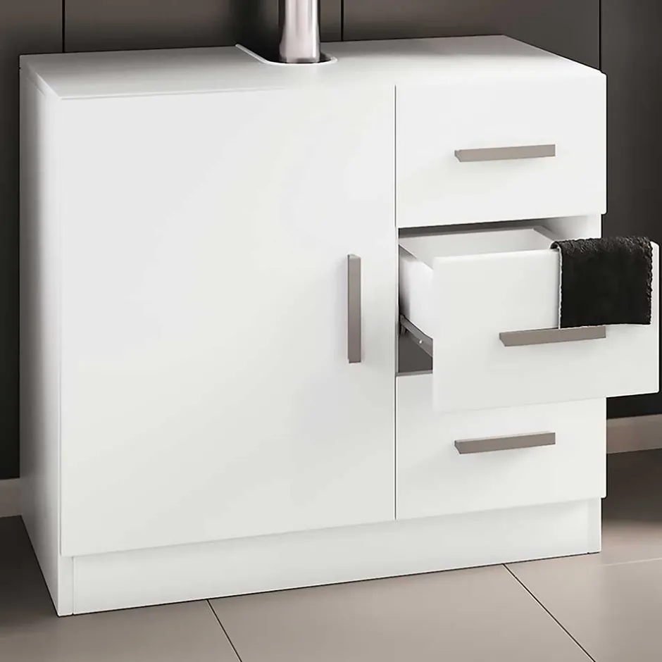 Pharao24 Waschbeckenunterschrank weiß Vimalta> Bad Unterschränke|Badezimmerschränke