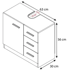 Pharao24 Waschbeckenunterschrank weiß Vimalta><noscript><img width=