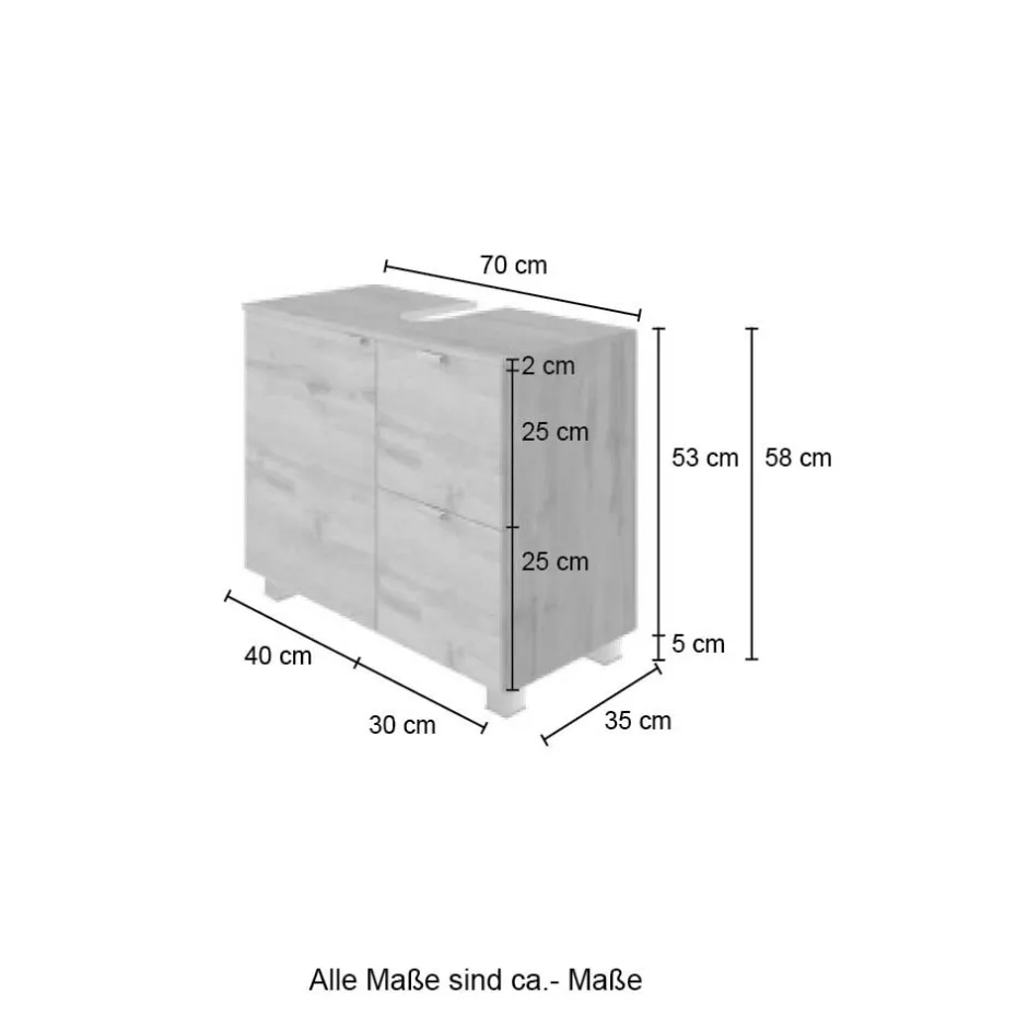Pharao24 Waschkommode Anziano> Waschbeckenunterschränke