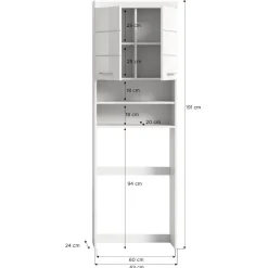 Bad Hochschränke*Pharao24 Waschmaschinenschrank Bird