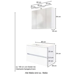 Badmöbel Sets*Pharao24 Waschplatz Set Bradoss