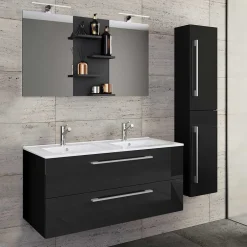 Badmöbel Sets*Pharao24 Waschplatz Set für 2 Personen Cardos