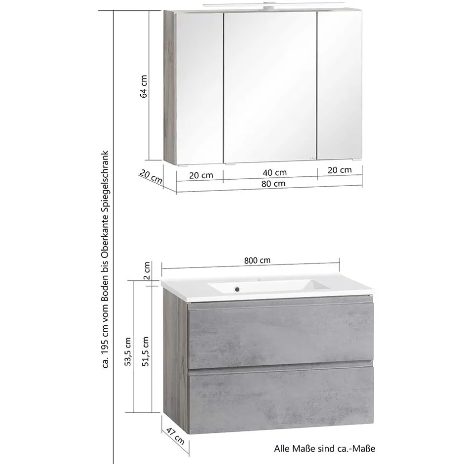 Badmöbel Sets*Pharao24 Waschplatz Set Tagma