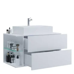 Bad Unterschränke|Waschbeckenunterschränke*Pharao24 Waschschrank mit Becken Pseidoca