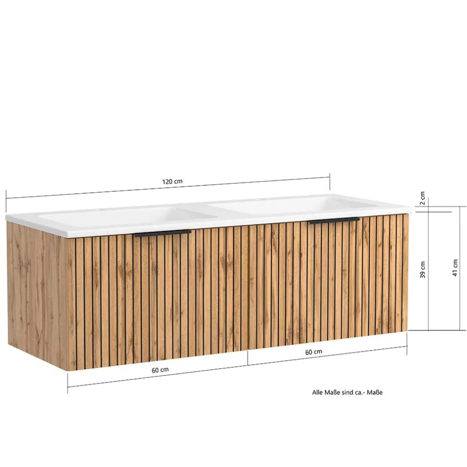 Waschbeckenunterschränke*Pharao24 Waschtisch hängend Cadama