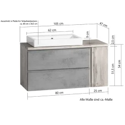 Waschbeckenunterschränke*Pharao24 Waschtisch Lactona