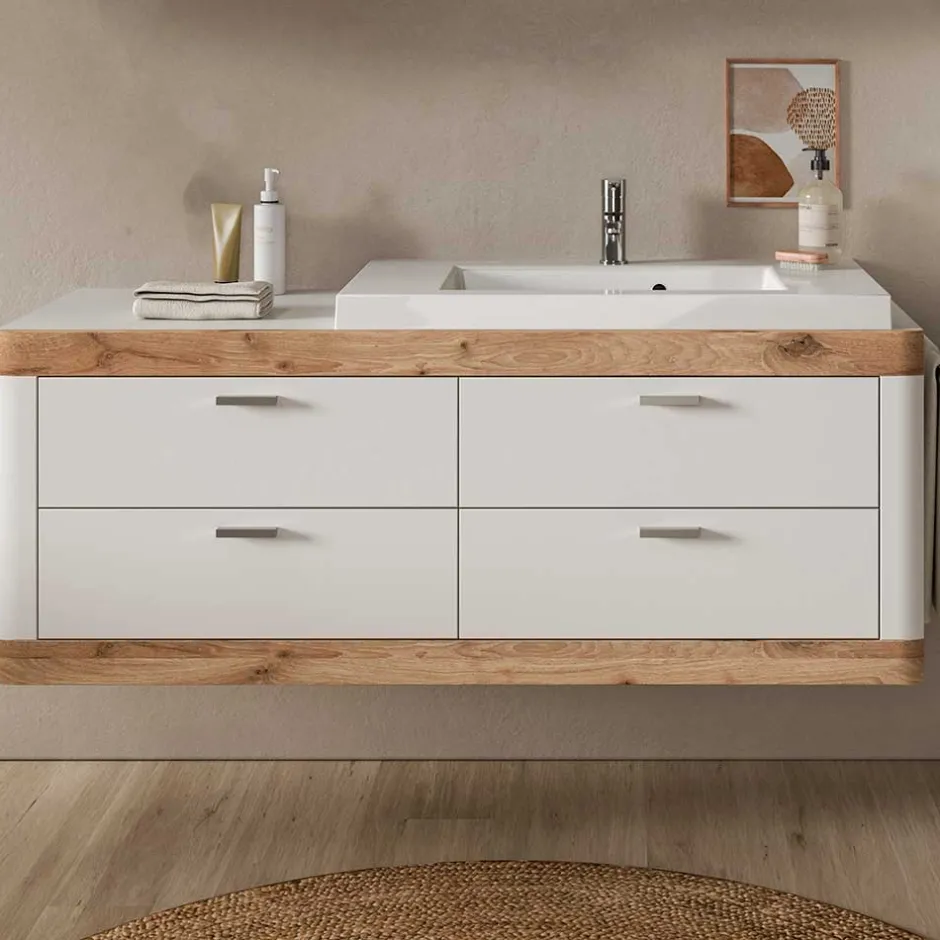 Pharao24 Waschtischkonsole hängend Liss> Waschbeckenunterschränke